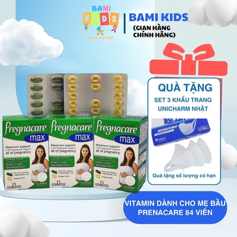 VITABIOTICS PREGNACARE MAX HỘP 84 VIÊN/ VITAMIN TỔNG HỢP BÀ BẦU ANH VITABIOTICS PREGNACARE MAX