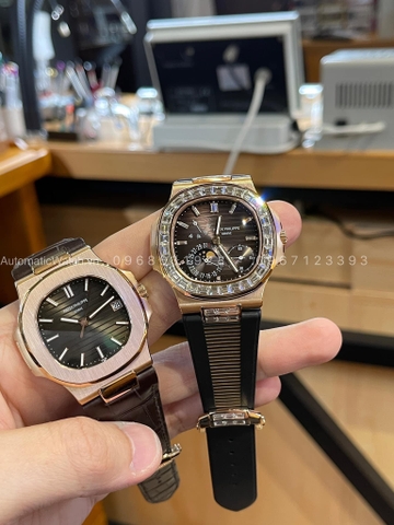Chế tác đồng hồ Patek Philippe Nautilus vàng khối