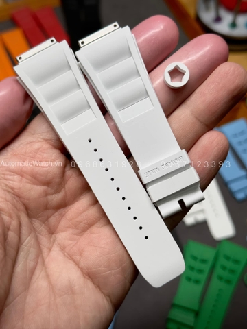 Dây đeo đồng hồ Richard Mille RM011/030/035/055 Mầu Trắng Rubber strap