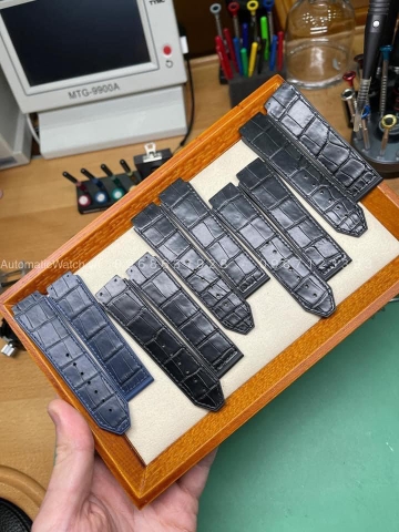 Dây da đồng hồ Hublot Classic 42mm cá sấu Alligator