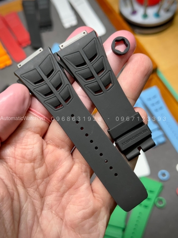 Dây đeo đồng hồ Richard Mille RM011/030/035/055 Black Rubber strap