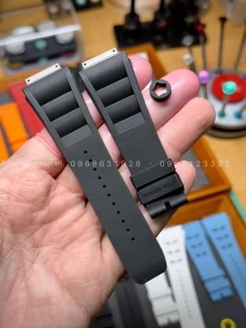 Dây đeo đồng hồ Richard Mille RM011/030/035/055 Mầu Đen Rubber strap