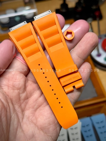 Dây đeo đồng hồ Richard Mille RM011/030/035/055 Mầu Cam Rubber strap