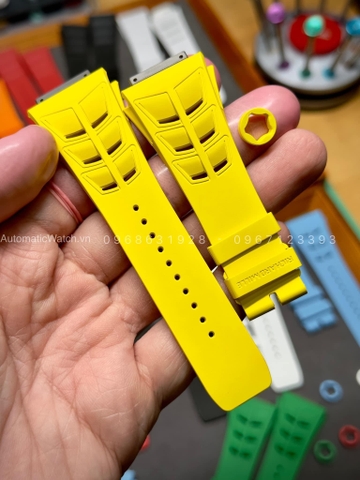 Dây đeo đồng hồ Richard Mille RM011/030/035/055 Yellow Rubber strap