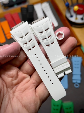 Dây đeo đồng hồ Richard Mille RM011/030/035/055 White Rubber strap