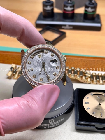 Option Meteorite Dial & Diamond Bezel Rolex Day-Date 36mm