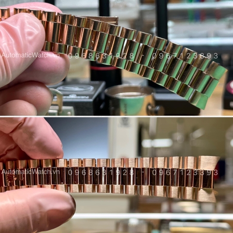 Phục Hồi Rút Dây Thay Cốt Vàng Hồng 18k Đồng Hồ Rolex 118235