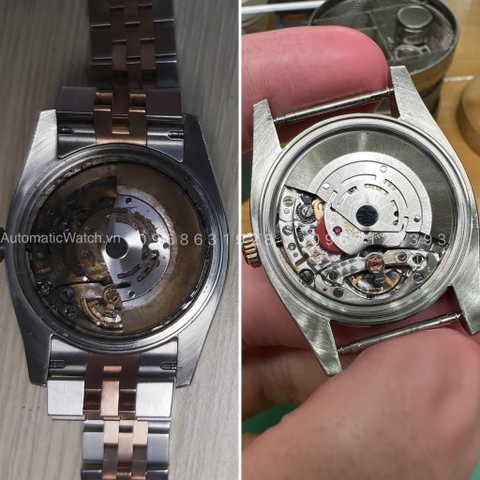 Sửa chữa phục hồi đồng hồ Rolex 116231 bị vào nước lâu ngày rỉ sét toàn bộ máy