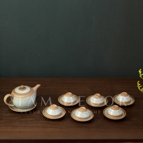 BỘ ẤM TRÀ GỐM BÁT TRÀNG CAO CẤP HỒNG SA