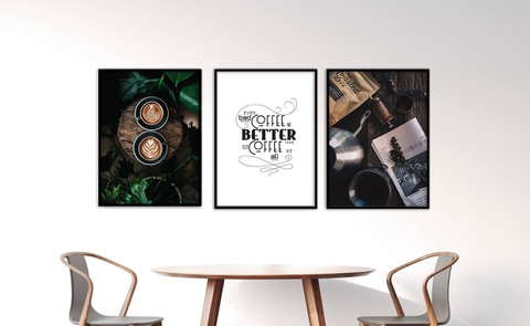 BỘ 3 TRANH COFFEE TIME