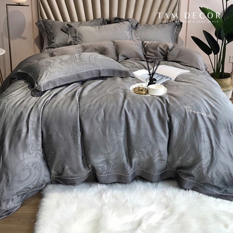 BỘ TENCEL XÁM - HỌA TIẾT TRỪU TƯỢNG