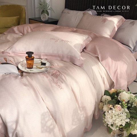 BỘ TENCEL HỒNG MARK CROSS