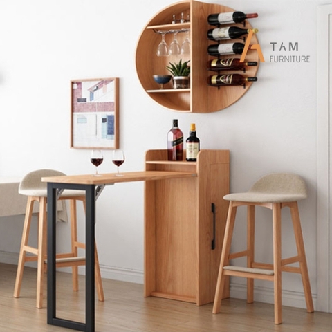 Bộ Tủ Kết Hợp Bàn Rượu Thông Minh Voka - TAM Furniture