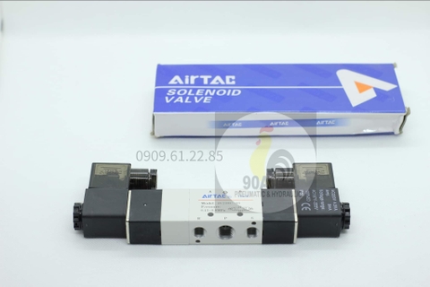 Van điện từ solenoid 5/3 ren 13 2 đầu điện 3 vị trí 4v230Airtac