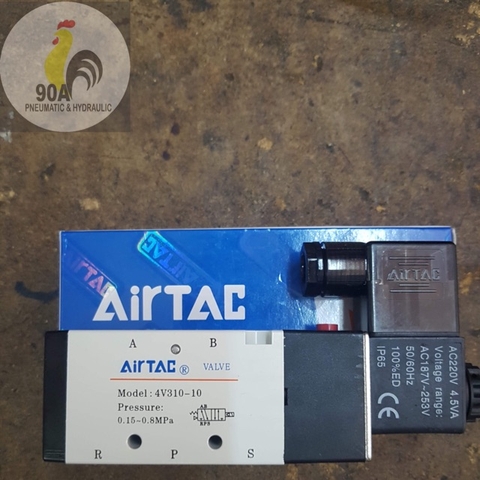 Van điện từ solenoid 5/2 1 đầu điện ren 17 4V310 Airtac ( loại 1)