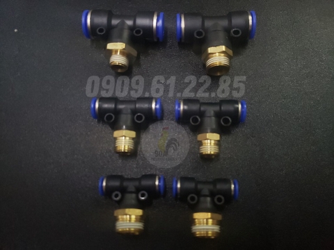 Đầu nối hơi chữ T ren ngoài