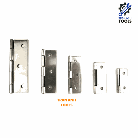 Bản lề lá Inox bóng nhiều kích thước, bản lề lá sắt xi Trần Anh Tools