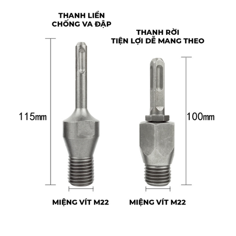 Đầu chuyển từ khoan bê tông sang ren