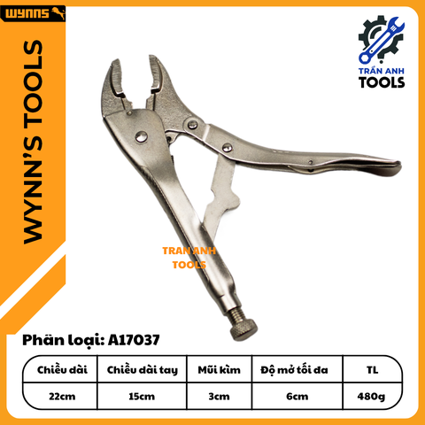 Kìm Chết Wynn's Mỏ Bằng / Mỏ Cong, Kìm Khóa Lưỡi Tròn CRV Cao Cấp