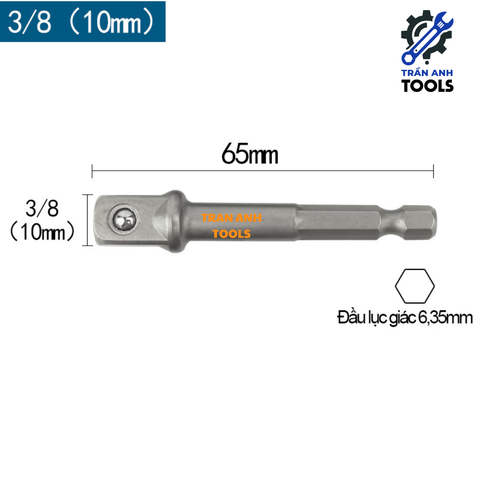 Bộ 3 đầu chuyển từ bắn vít sang bu lông các cỡ 1/4 3/8 1/2 đa năng, đầu chuyển từ máy vặn vít sang máy siết ốc