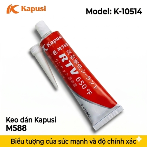 Keo Silicone Chịu Nhiệt Kapusi M588 RTV 650°F (343°C) 85g - Keo Làm Gioăng Động Cơ Ô Tô Xe Máy
