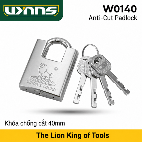 Ổ khóa treo chống cắt Wynn's đủ các cỡ chất liệu thép hợp kim chống nước chống trộm, khóa treo chống cắt bảo vệ nhà cửa