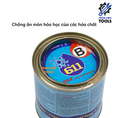 Keo dán hai thành phần AB 611 Multi Purpose Epoxy HCLB dán kim loại, nhựa, gỗ, sợi thủy tinh, đá, và gốm