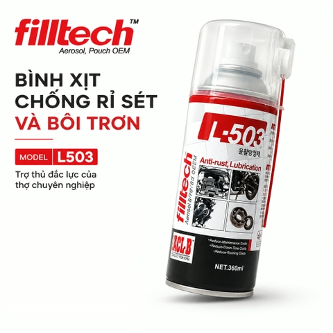 Bình Xịt Mỡ Chịu Nhiệt Filltech L-520 Mỡ Bôi Trơn Filltech Hàn Quốc Chịu Nhiệt Độ và Áp Lực Lớn