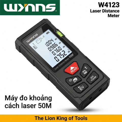 (W4123) Máy đo khoảng cách laser cầm tay độ chính xác cao 50 triệu