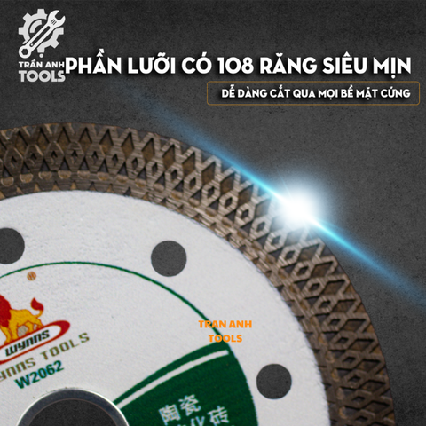 Lưỡi cắt đa năng Wynn's 107mm cắt gạch men, đá ceramic hoa cương, sắt, gỗ siêu mỏng siêu ngọt, đá cắt đa năng độ bền cao