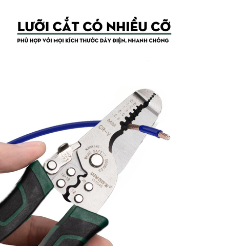 Kìm Cắt. Tuốt Dây, Ép Cos Đa Năng Wynn's W1045, Kềm Cắt Tuốt Dây Chính Xác, Chất Liệu Thép Cao Cấp