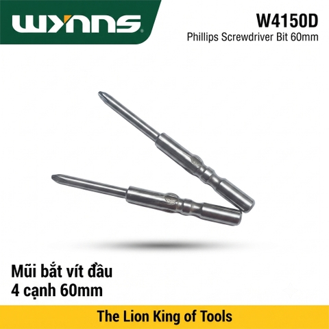 Mũi bắn vít đầu 4 cạnh chiều dài 60mm Wynn’s Tools đủ các cỡ