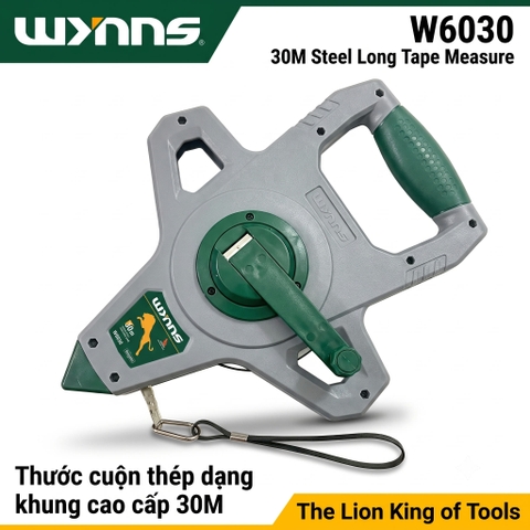 Thước cắm đất dây thép bạc cao cấp Wynn's Tools chiều dài 30M