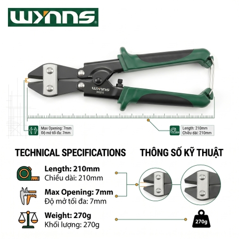 W0215 Kìm cộng lực mini Wynn's