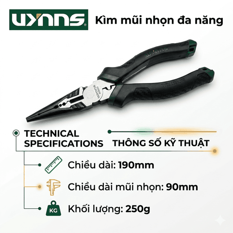 W508S-M Kìm mũi nhọn đa năng