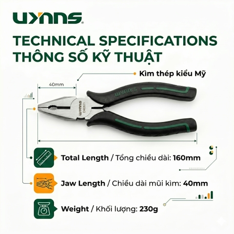 (E406D) Kìm cắt dây kiểu Mỹ 6 inch ( Tay cầm đặc biệt )
