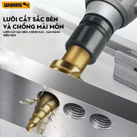 Mũi khoan tháp xoắn ốc Wynn's tạo lỗ từ 4-32mm,chất liệu thép tốc độ cao HSS 4241