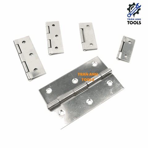 Bản lề lá Inox bóng nhiều kích thước, bản lề lá sắt xi Trần Anh Tools