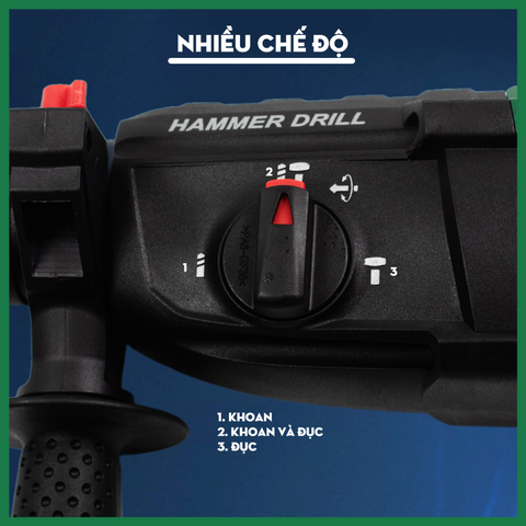 Máy Khoan Bê Tông 3 Chế Độ Wynn's WS3017 900W, Khoan Đục Đá, Máy Khoan Đục Bê Tông