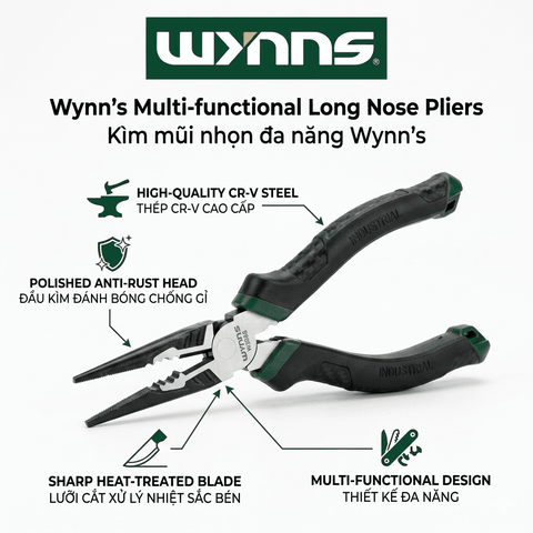 W508S-M Kìm mũi nhọn đa năng