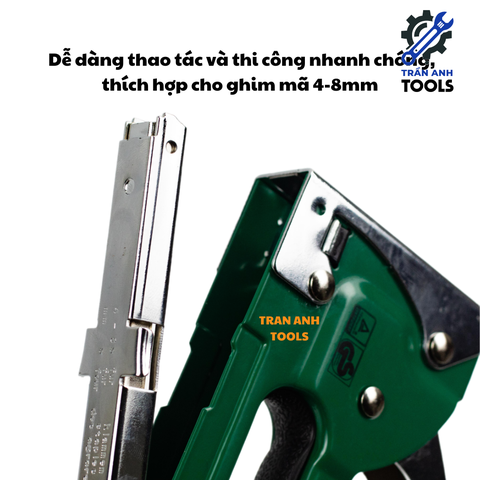 Súng Bắn Ghim Cầm Tay Wynn's – Dải Ghim 4–14mm, Thân Thép Cứng, Cầm Tay Màu Xanh, Thân Kim Loại Chắc Chắn, Siết Ghim Gọn Gàng