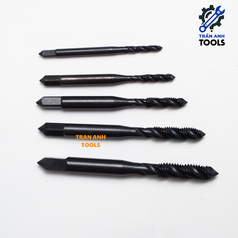 Mũi tạo ren taro cỡ từ M2-M12 chất liệu HSS 6542 phủ Nitrit đen cao cấp