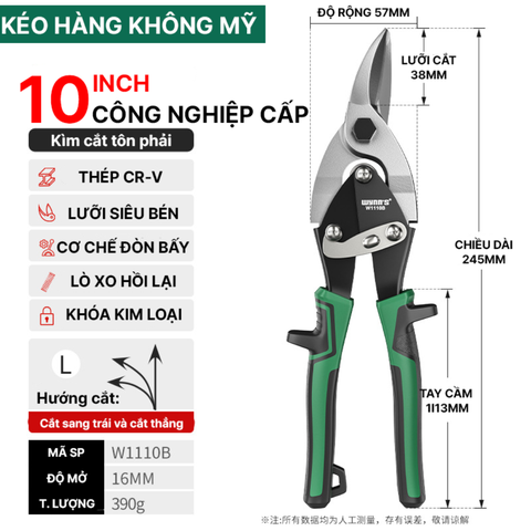 Kéo Cắt Tôn Thép Hợp Kim Wynn’s Tools CR-V