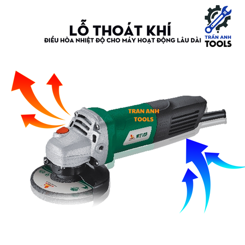 Máy Mài Góc Cầm Tay Wynn’s 1100W Màu Xanh – Động Cơ Mạnh Mẽ, Cắt Mài Hiệu Quả, Vỏ Chống Trượt – Dùng Đa Năng Cho Gỗ, Sắt, Đá