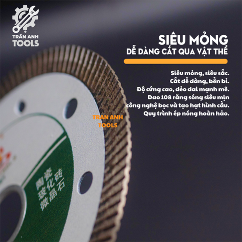 Lưỡi cắt gạch kim cương 102mm Wynn's siêu mỏng 1.1mm cắt gạch men, đá hoa cương, gỗ, sắt, đá cắt đa năng chính hãng
