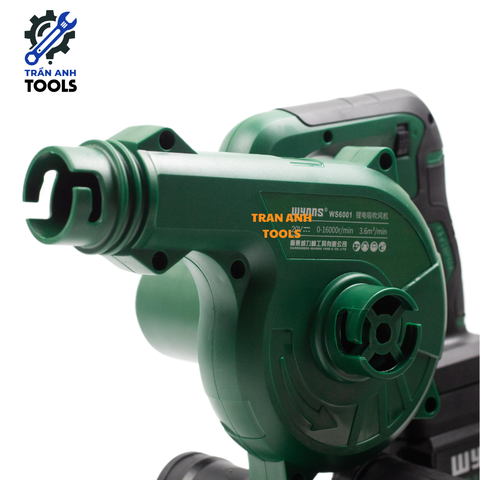 Máy thổi bụi pin Wynn's 20V dùng pin chân phổ thông động cơ đôi không chổi than, Máy hút thổi bụi 2 trong 1 công nghiệp
