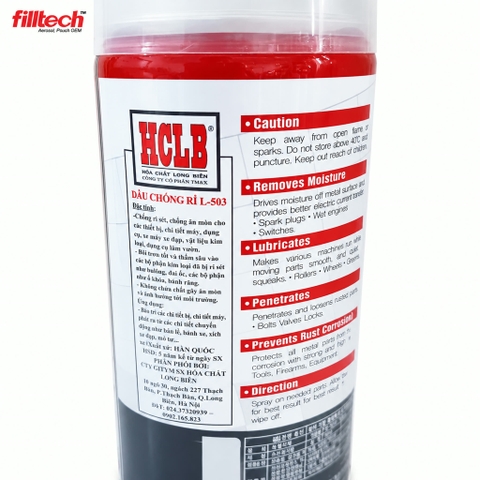 Bình Xịt Mỡ Chịu Nhiệt Filltech L-520 Mỡ Bôi Trơn Filltech Hàn Quốc Chịu Nhiệt Độ và Áp Lực Lớn