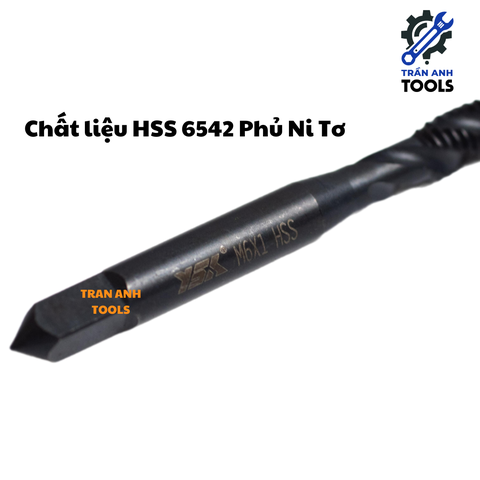 Mũi tạo ren taro cỡ từ M2-M12 chất liệu HSS 6542 phủ Nitrit đen cao cấp