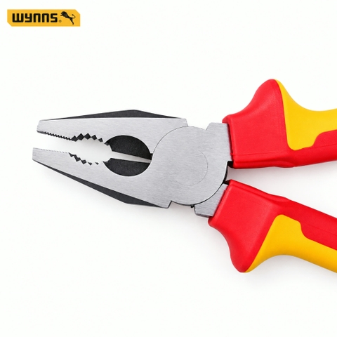 Kìm điện 6 8 inch cách điện 1000V tiêu chuẩn VDE của Đức Wynn's chính hãng, kềm điện chịu điện cao áp chuyên dụng