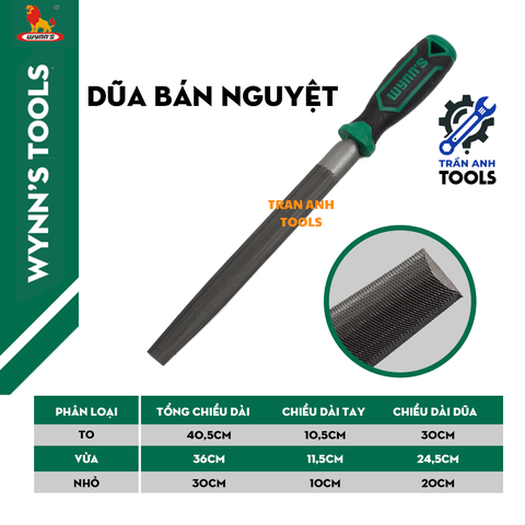 Bộ Dũa Đa Năng 4 Món Wynn’s – Cán Nhựa Dẻo Êm Tay, Dũa Chính Xác Trên Kim Loại, Gỗ, Nhựa